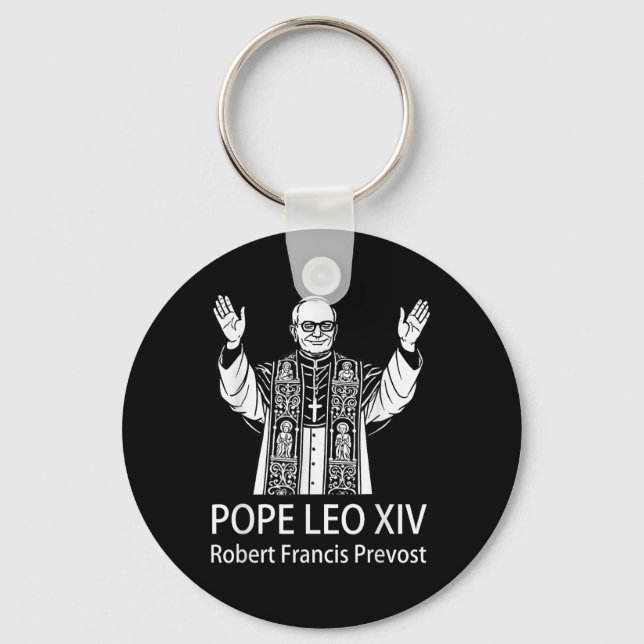 Pope Leo Xiv Robert Francis Prevost  Key Ring (Front)