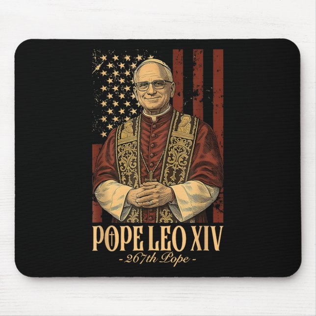 Pope Leo Xiv Robert Francis Prevost  Mouse Pad (Front)