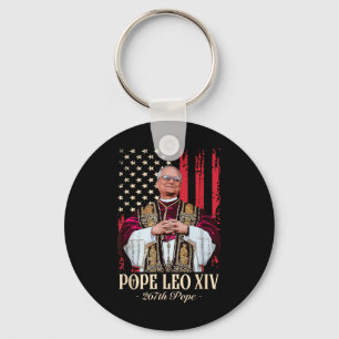 Pope Leo Xiv Shirt Cardinal Robert Prevost America Key Ring