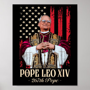 Pope Leo Xiv Shirt Cardinal Robert Prevost America Poster