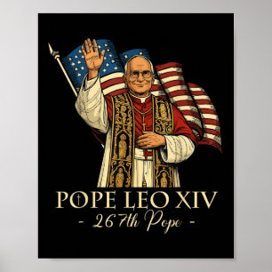 Pope Leo Xiv Shirt Cardinal Robert Prevost America Poster