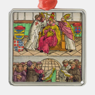 Pope Martin V is installed to the Papacy Metal Tree Decoration