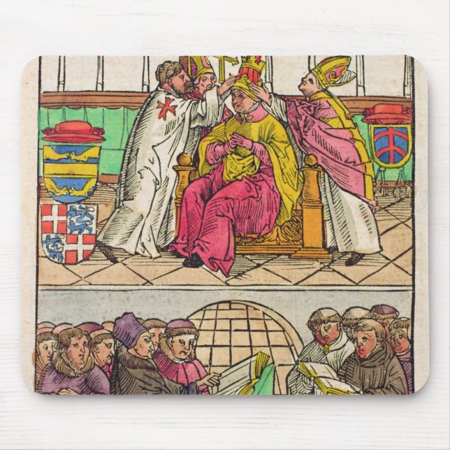 Pope Martin V is installed to the Papacy Mouse Pad (Front)