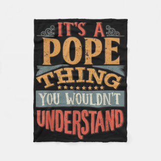 Pope Name _2  Fleece Blanket