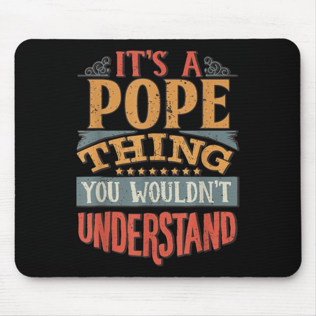 Pope Name _2  Mouse Pad (Front)