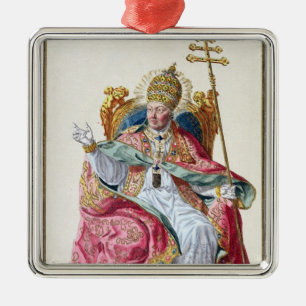 Pope Pius VI (1717-99) from 'Receuil des Estampes, Metal Tree Decoration