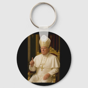 Pope President Trump Pope Donald Trump Men Women Key Ring