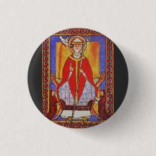 Pope Saint Gregory I the Dialogist 3 Cm Round Badge