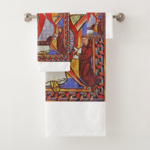 Pope Saint Gregory I the Dialogist Bath Towel Set
