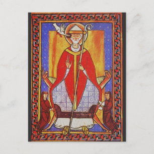 Pope Saint Gregory I the Dialogist Holiday Postcard