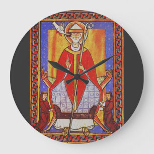 Pope Saint Gregory I the Dialogist Large Clock