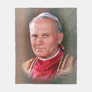 Pope Saint John Paul II Fleece Blanket