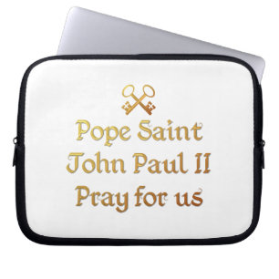 Pope Saint John Paul II Pray for us Laptop Sleeve