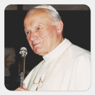 Pope Saint John Paul II Square Sticker