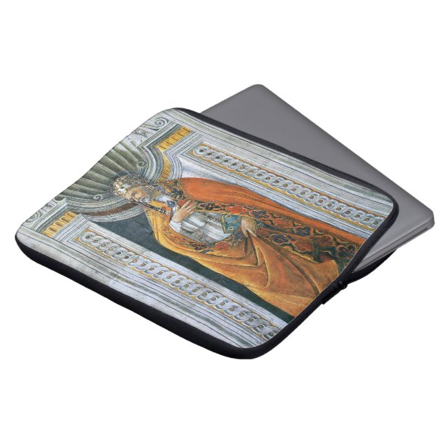 Pope Saint Sixtus II by Sandro Botticelli Laptop Sleeve (Front Top)