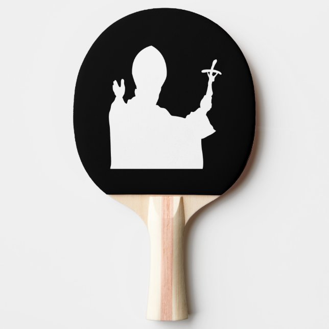 Pope Silhouette Ping Pong Paddle (Front)