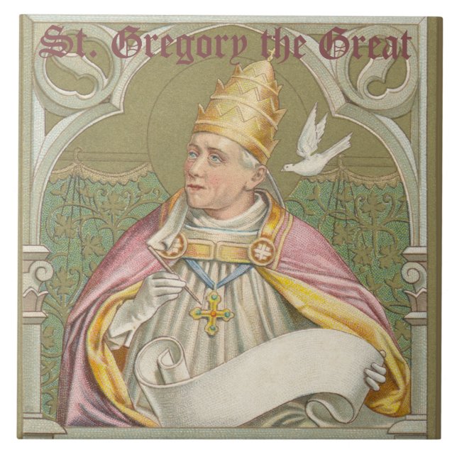Pope St. Gregory the Great (M 067) Ceramic Tile (Front)