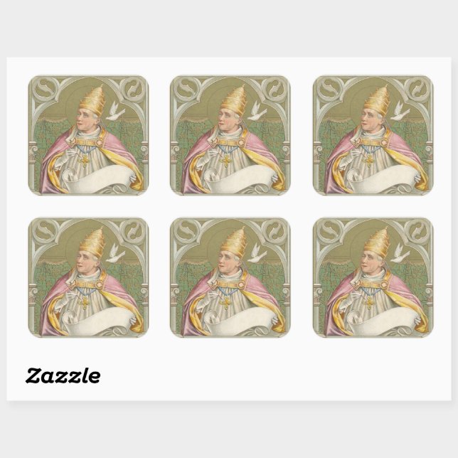 Pope St. Gregory the Great (M 067) Square Sticker (Sheet)
