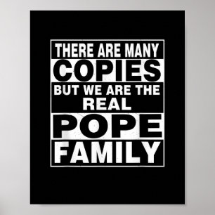 Pope Surname Family Name Personalised Pope Poster