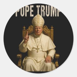 Pope Trump 1 Classic Round Sticker