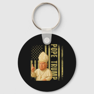 Pope Trump 2025 Key Ring