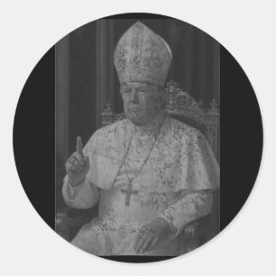 Pope Trump Funny American President Trump Vatican Classic Round Sticker