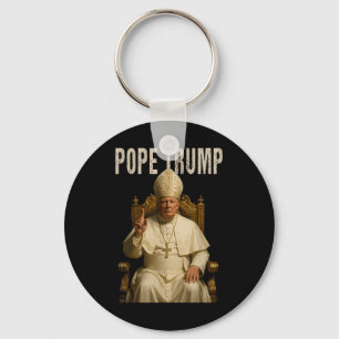 Pope Trump ,funny Catholic Trump Tee Key Ring