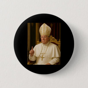 Pope Trump Funny Funny Trump Vatican Christian Ret 6 Cm Round Badge