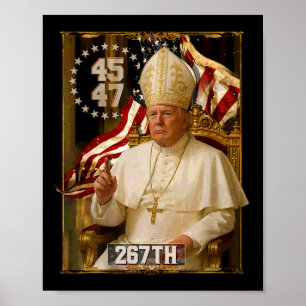Pope Trump Funny President Trump  Poster