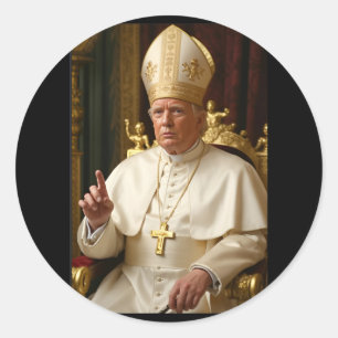 Pope Trump Funny President Trump Wants To Be Futur Classic Round Sticker