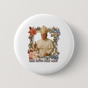 Pope Trump Funny Trump Vatican Christian Retro Chu 6 Cm Round Badge