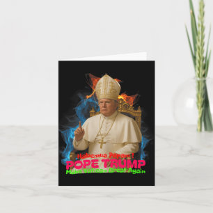 Pope Trump Funny Trump Vatican Christian Retro Chu Card