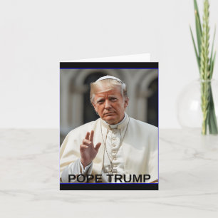 Pope Trump Funny Trump Vatican Christian Retro Chu Card