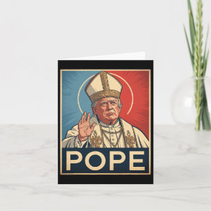 Pope Trump Funny Trump Vatican Christian Retro Chu Card