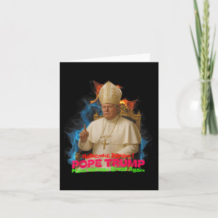 Pope Trump Funny Trump Vatican Christian Retro Chu Card