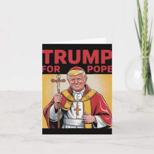 Pope Trump Funny Trump Vatican Christian Retro Chu Card