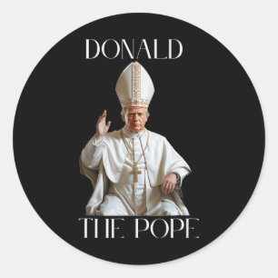 Pope Trump Funny Trump Vatican Christian Retro Chu Classic Round Sticker