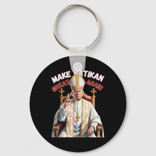 Pope Trump Funny Trump Vatican Christian Retro Chu Key Ring