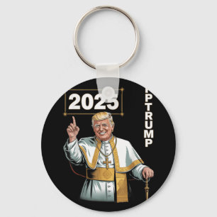 Pope Trump Funny Trump Vatican Christian Retro Chu Key Ring