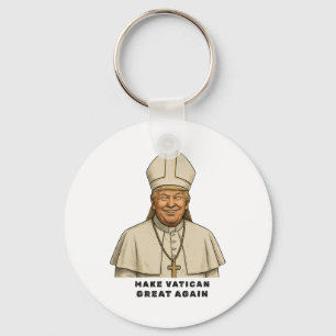 Pope Trump Funny Trump Vatican Christian Retro Chu Key Ring