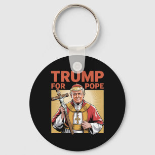 Pope Trump Funny Trump Vatican Christian Retro Chu Key Ring