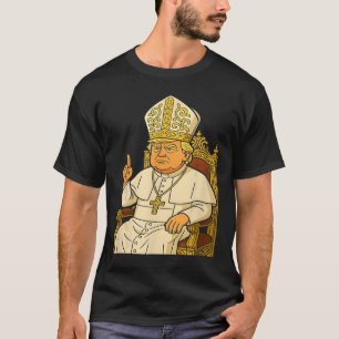 Pope Trump Funny Trump Vatican Christian Retro Chu T-Shirt