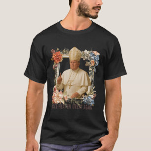 Pope Trump Funny Trump Vatican Christian Retro Chu T-Shirt