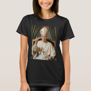 Pope Trump Funny Trump Vatican Christian Retro Chu T-Shirt