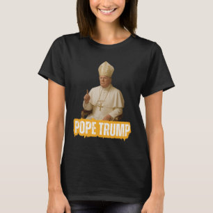 Pope Trump Funny Trump Vatican Christian Retro Chu T-Shirt