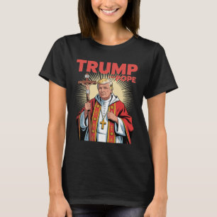 Pope Trump Funny Trump Vatican Christian Retro Chu T-Shirt