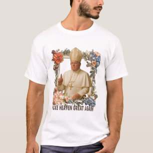 Pope Trump Funny Trump Vatican Christian Retro Chu T-Shirt