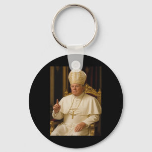 Pope Trump Pope Funny Trump Vatican Christian Retr Key Ring