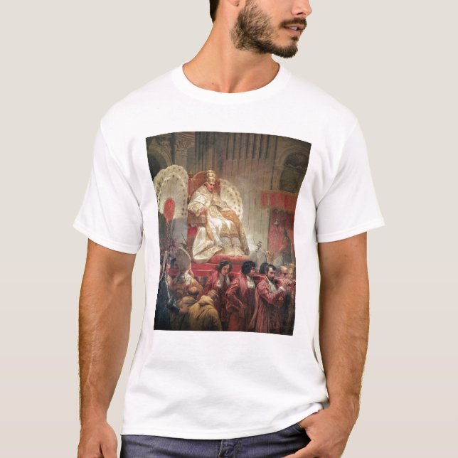 Pope VIII  in St. Peter's on the Sedia Gestatoria T-Shirt (Front)