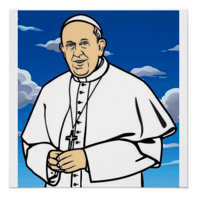 Pope with the blue sky poster (Front)